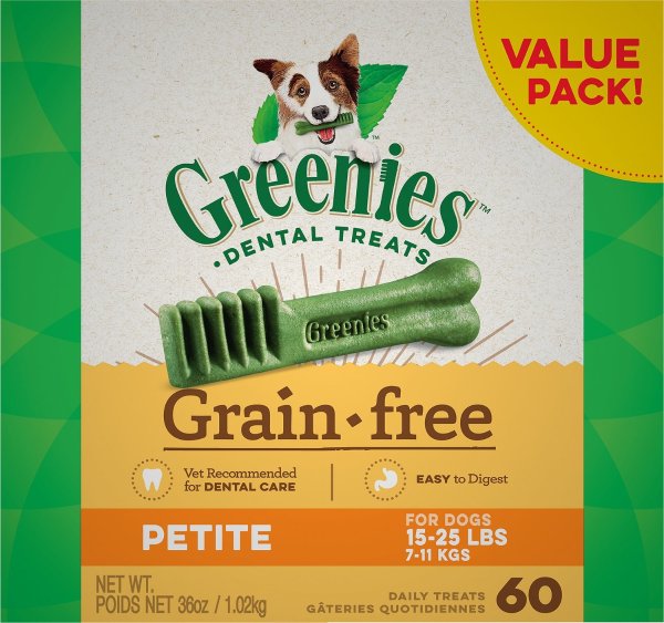 Grain-Free Petite Dental Dog Treats, 60 count - Chewy.com