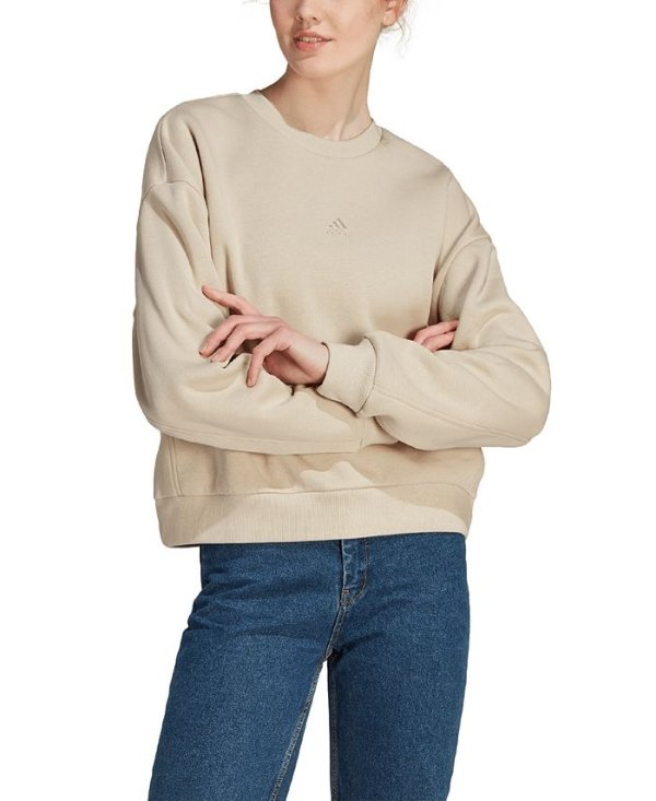 Women's ALL SZN Fleece Dropped-Shoulder Crewneck Sweatshirt