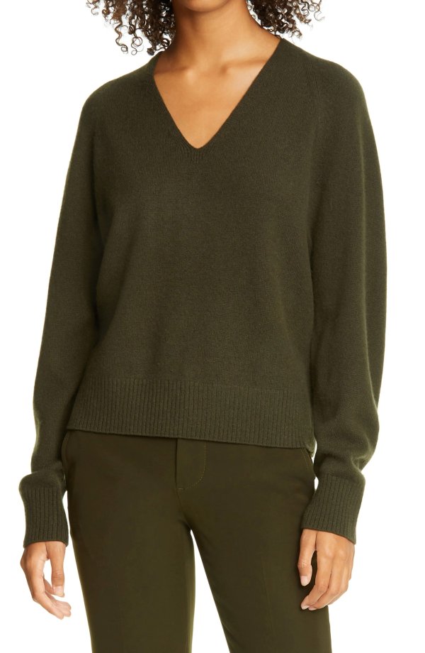 V-Neck Wool & Cashmere Sweater