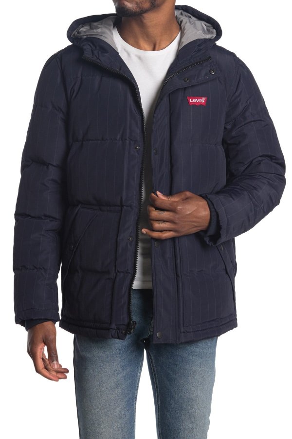 Long Quilted Puffer City Parka Jacket