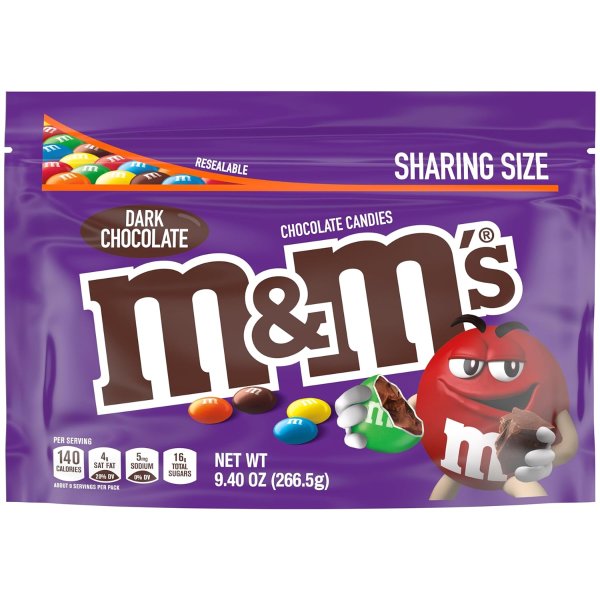 Dark Chocolate Candy, Sharing Size, 9.4 oz Resealable Candy Bag (Packaging may vary)