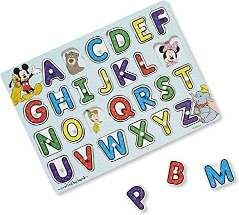 迪士尼木质字母拼图