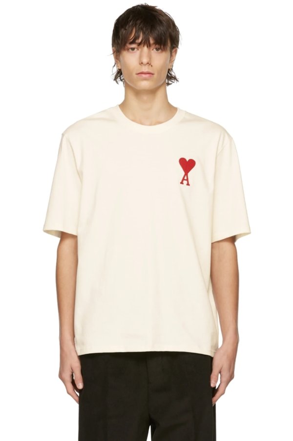 SSENSE Exclusive Off-White Ami De Coeur T-Shirt