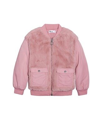 Little Girls Faux Fur Bomber Jacket, Created For Macy's
