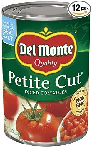 Canned Petite Cut Diced Tomatoes, 14.5 Ounce (Pack of 12)