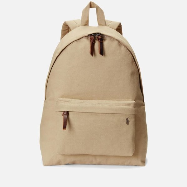Logo-Patched Canvas Backpack