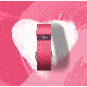 Fitbit Charge HR Wireless Activity Wristband (Pink, Large (6.2 - 7.6 in))