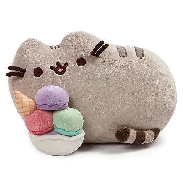 Pusheen Snackable Ice Cream Sundae Stuffed Animal Plush, 12”