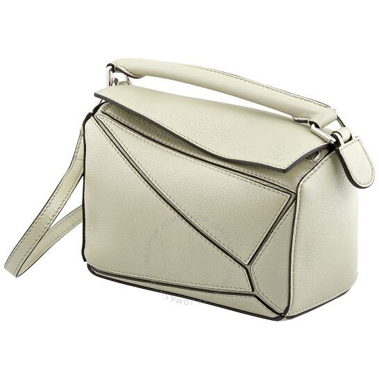 Ladies Pearlized Calfskin Mini Puzzle Shoulder Bag