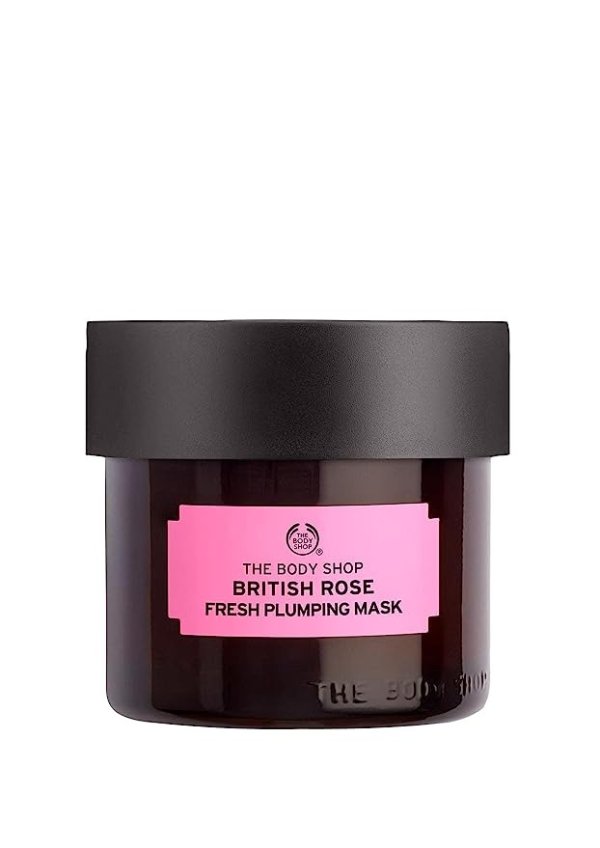 British Rose Fresh Plumping Mask, For Dehydrated Skin, Vegan, 2.6 OZ