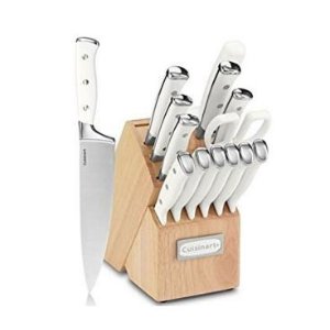 Lightning deal-Cuisinart 15 Pc White Triple Rivet Cutlery Block@ Amazon