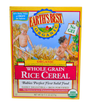 Earth's Best Organic Whole Grain Rice Cereal -- 8 oz