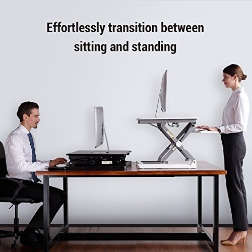 FlexiSpot Stand up Desk - 35 Height Adjustable Standing Desk Riser (Desk Riser)