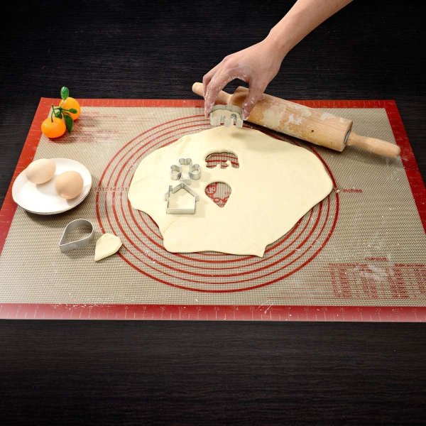 Non-slip Silicone Pastry Mat Extra Large with Measurements 28''By 20'' for Silicone Baking Mat