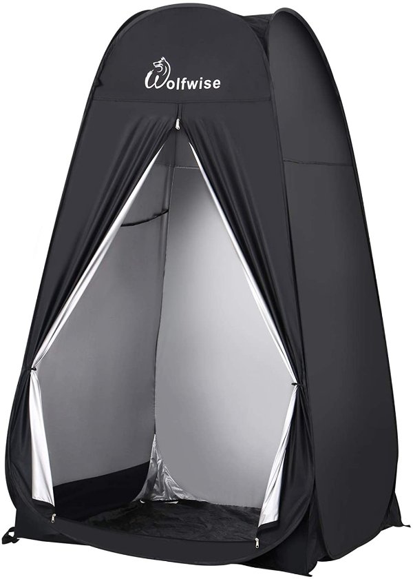 WolfWise 6.6FT Portable Pop Up Shower Privacy Tent