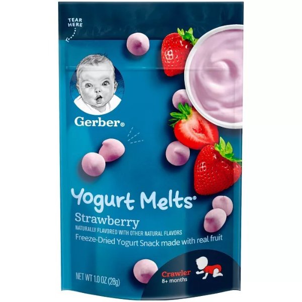 Yogurt Melts Strawberry Freeze-Dried Yogurt Snack - 1oz