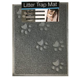 Bulk buysQuality Gray Cat Litter Trap Mat, Non-Slip Backing, Dirt Catcher, Soft on Paws, Easy to Cleanser
