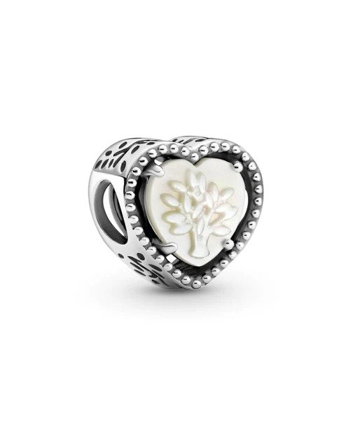 Pandora Love & Hearts Silver CZ Openwork Heart & Family Tree Charm
