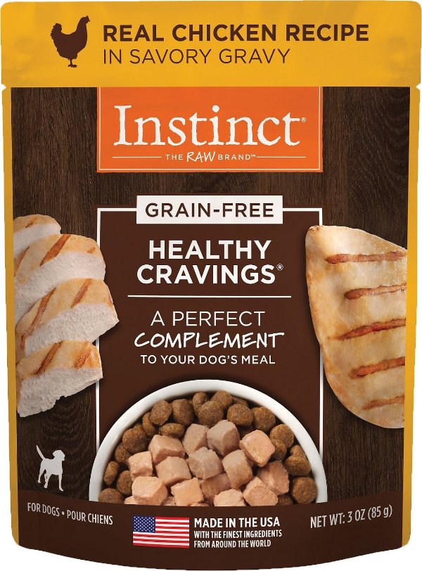 Healthy Cravings Grain-Free Cuts & Gravy Real Chicken Recipe Wet Dog Food Topper, 3-oz pouch, case of 24 - Chewy.com