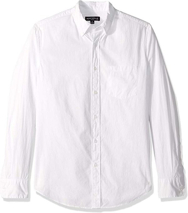 Mercantile Men's Slim-fit Long Sleeve Solid Shirt