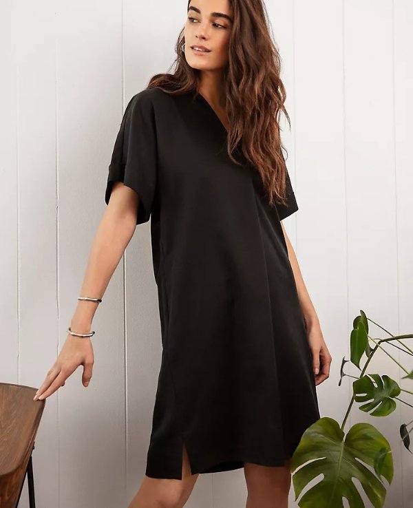 Collared Popover Shift Dress | Ann Taylor