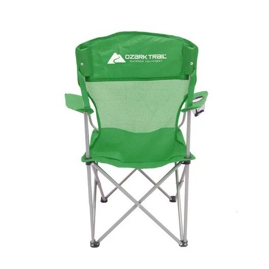 Ozark Trail Basic Mesh Folding Camp Chair with Cup Holder for Outdoor,