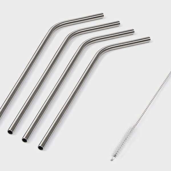 NutriBullet 4-Pack Stainless Steel Straws - NutriBullet