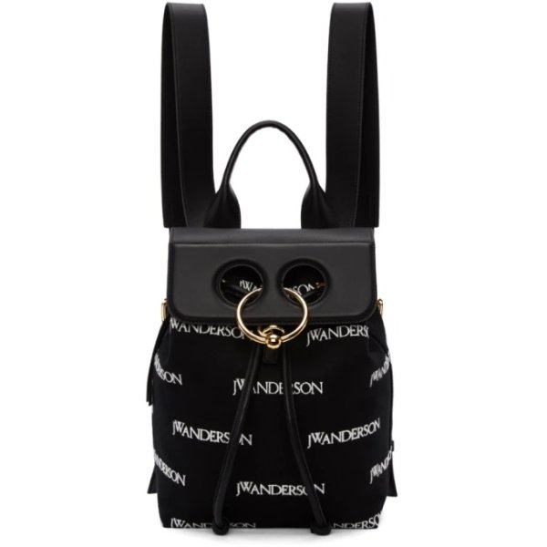 - Black Mini Pierce Logo Backpack