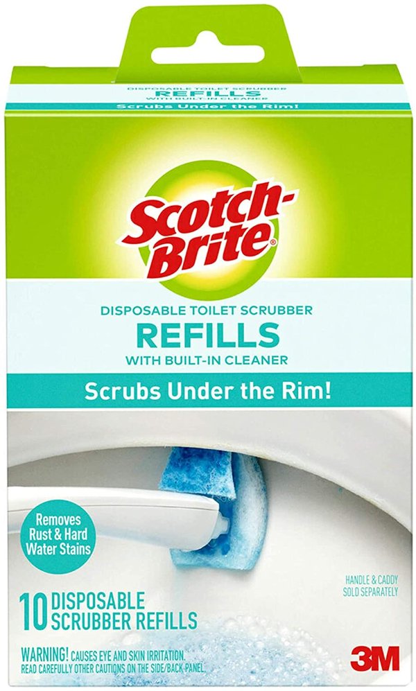 Disposable Toilet Scrubber Refills, Removes Rust & Hard Water Stains, 10 Disposable Refills