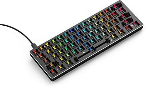 GMMK Modular Mechanical Gaming Keyboard - Barebone Edition - Compact 60% Size (DIY Assembly Required) - RGB LED Backlit, Hot Swap Switches (Customizable)