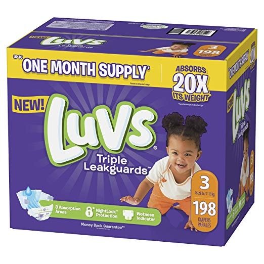 Ultra Leakguards Disposable Baby Diapers, Size 3, 198 Count, ONE MONTH SUPPLY (Packaging May Vary)