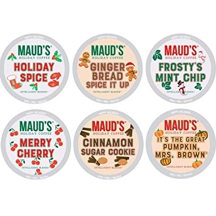 Maud's Winter Flavored Coffee Variety Pack (Holiday Variety Pack), 42ct. 