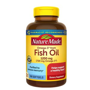 Nature Made Fish Oil 1200mg One Per Day, 100 Softgel