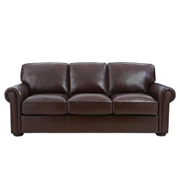 Alwin Chocolate Italian Leather Sofa