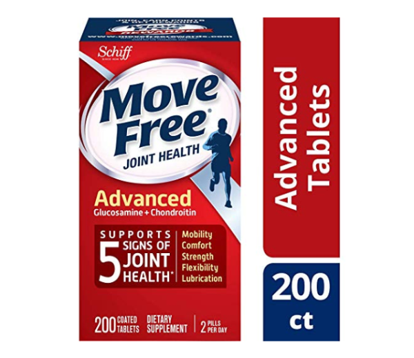 Glucosamine & Chondroitin Advanced Joint Health Supplement Tablets, Move Free (200 count in a bottle)