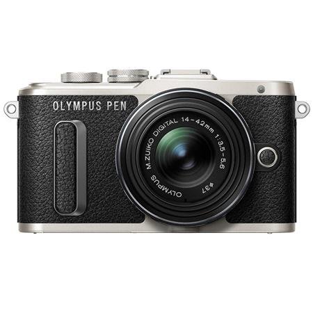 PEN E-PL8 Mirrorless Camera with M.Zuiko Digital ED 14-42mm f/3.5-5.6 II R Lens, Black