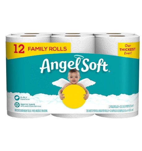Angel Soft 家用卫生纸 12卷装