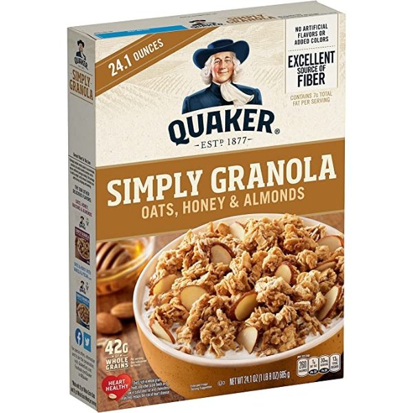Simply Granola, Oats, Honey, & Almonds, 24.1oz Box