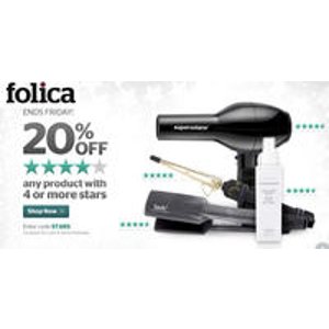  Any Product with 4 or More Stars @Folica