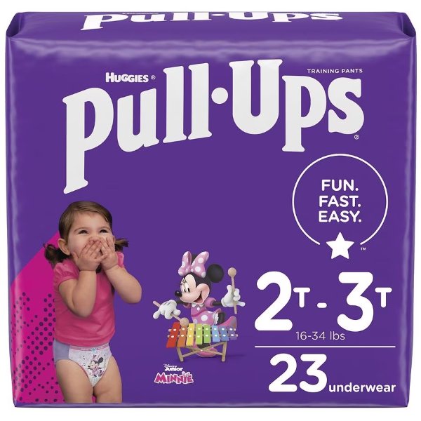 Huggies Pull-Ups Girls' Potty Training Pants Size 4 2T - 3T