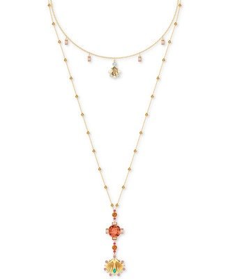 Gold-Tone Lucky Goddess Two-Row Necklace, 23-1/2" + 2" extender