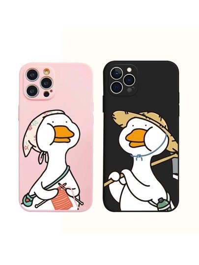 2pcs Couple Cartoon Duck Phone Case
