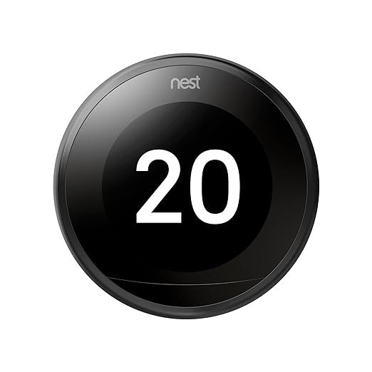 Nest 第三代智能恒温器，黑色