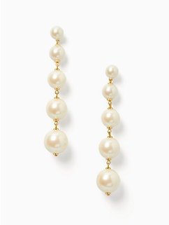 girls in pearls linear statement earrings