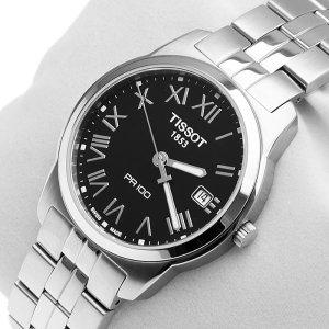 Tissot Men's PR 100 Black Dial Bracelet Watch