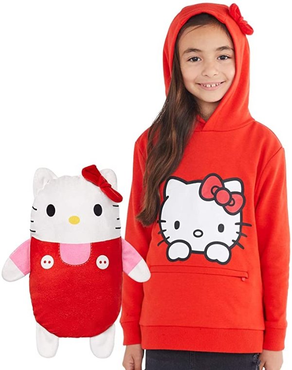 Hello Kitty 2 in 1 Transforming Pullover Hoodie & Soft Plushie
