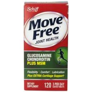 Move Free Advanced Glucosamine Chondroitin Joint Supplement with Hyaluronic Acid and MSM, 120 Count