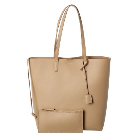 Saint LaurentMedium North/South Leather Shopper Tote