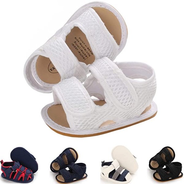Baby Girls Toddler Infant PU Leather Summer Sandals Flower Princess Flat Bowknot First Walker Shoes