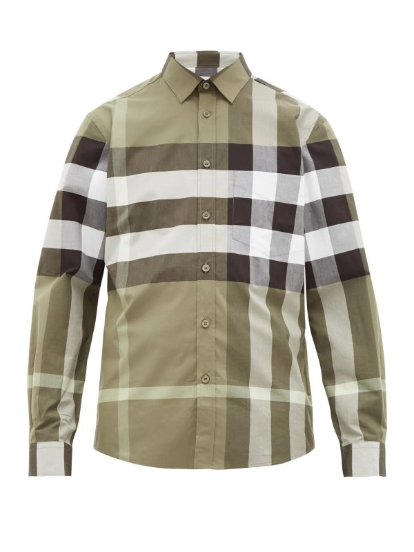 Oversize-check cotton shirt | Burberry | MATCHESFASHION US
